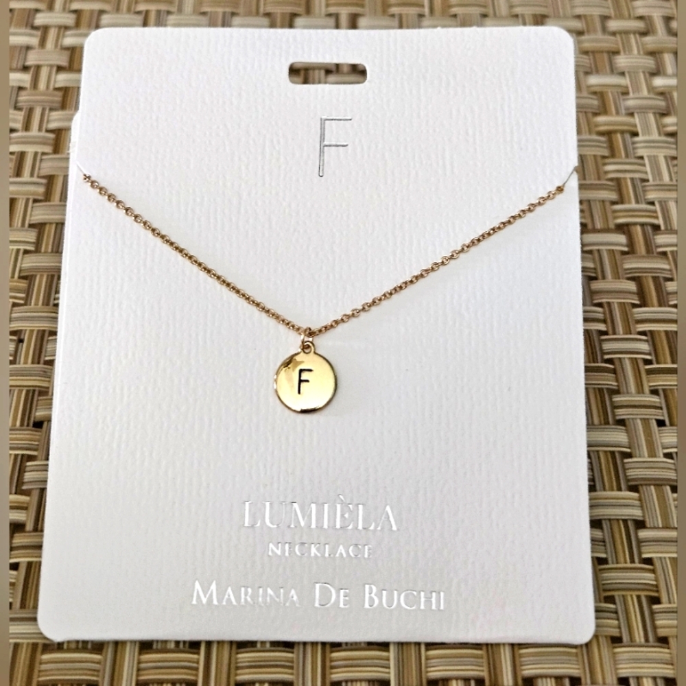 🌸 F * Initial Name Chain Lumiela Necklace 🌸